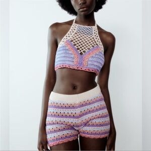 NEW Zara Crochet Shorts - S
